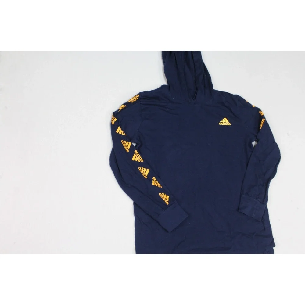 Adidas Youth Boy Blue Sweat Shirt Hoodie Long Sleeve Size Medium